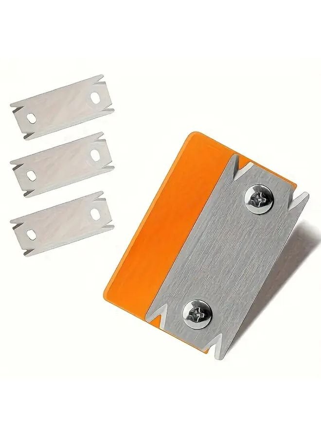 Orange Manual Edge Banding Trimmer Planer Tool With 4 Angles For Woodworking Chamfer Deburring - Image 5